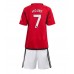 Günstige Manchester United Mason Mount #7 Babykleidung Heim Fussballtrikot Kinder 2023-24 Kurzarm (+ kurze hosen)